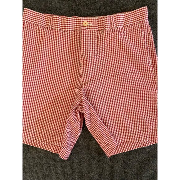 SOUTHERN TIDE Men's 33 Seersucker 9" Skipjack Shorts Pink/White‎ Summer Classic - Picture 1 of 15